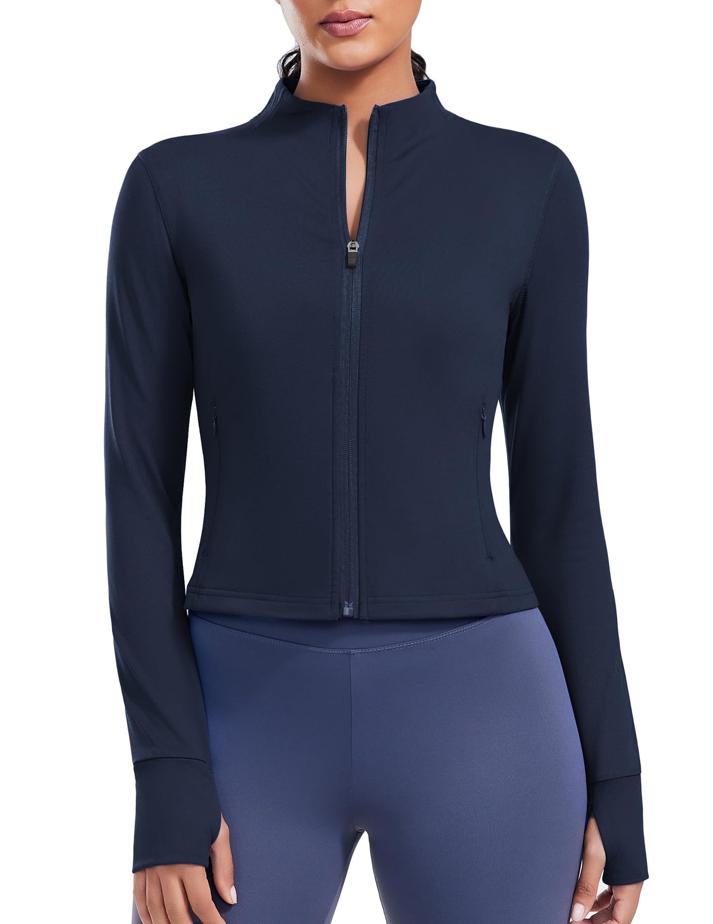 Full Zip Cropped Workout Jacket