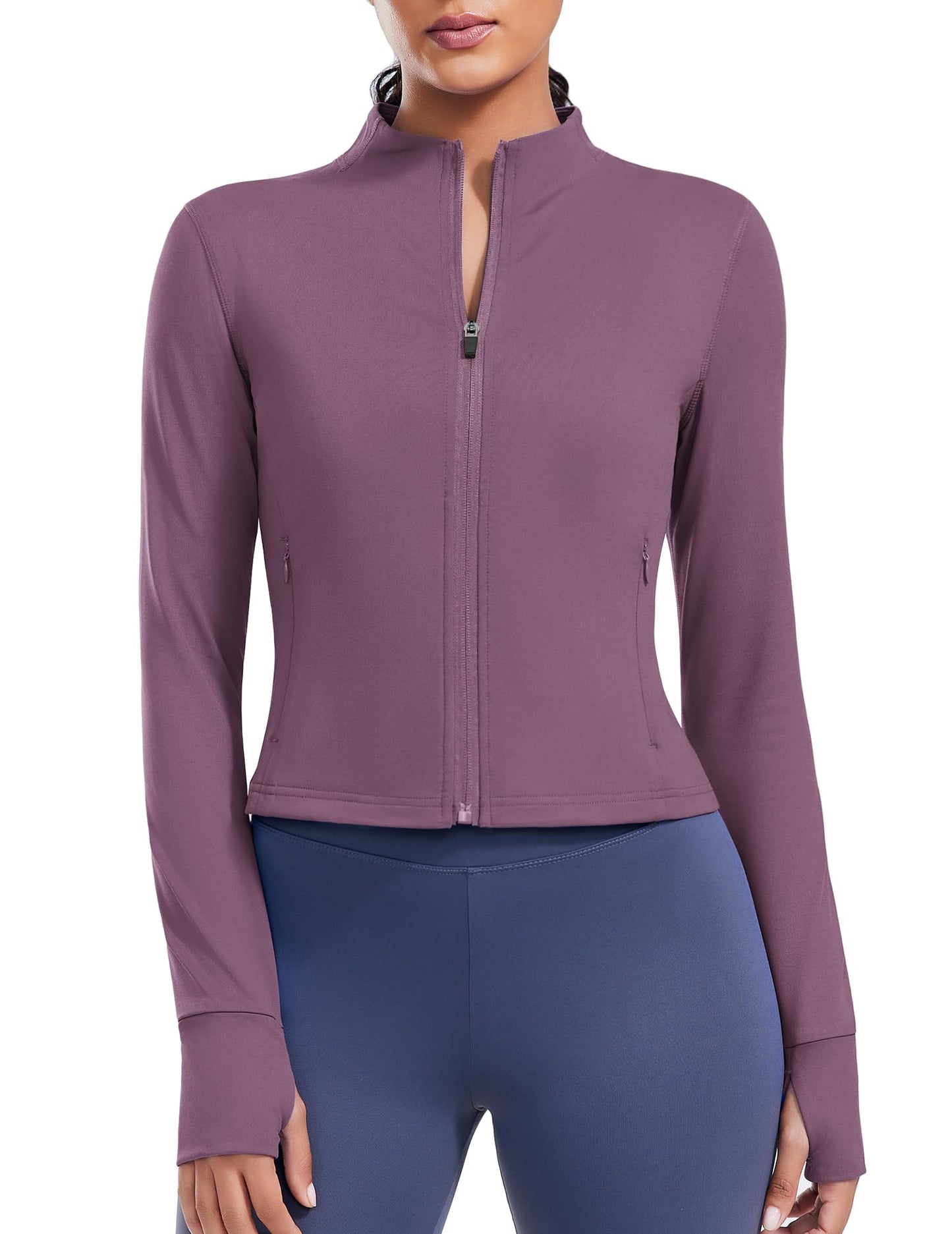 Full Zip Cropped Workout Jacket