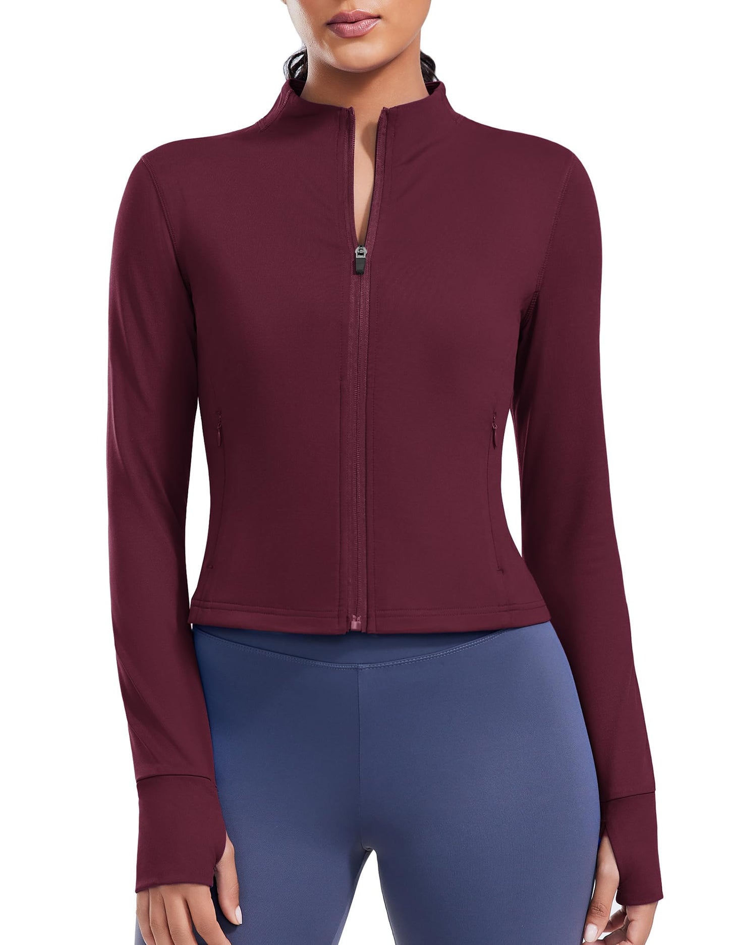 Full Zip Cropped Workout Jacket