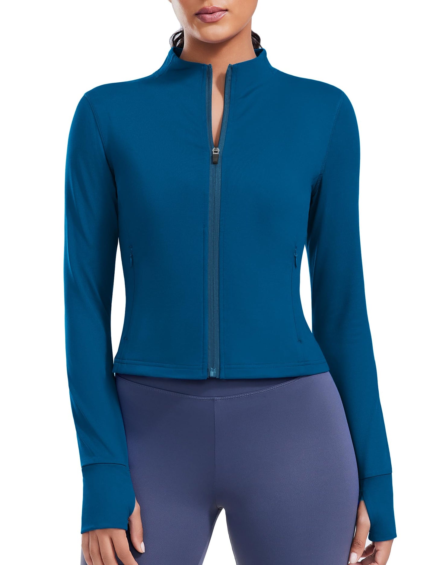 Full Zip Cropped Workout Jacket