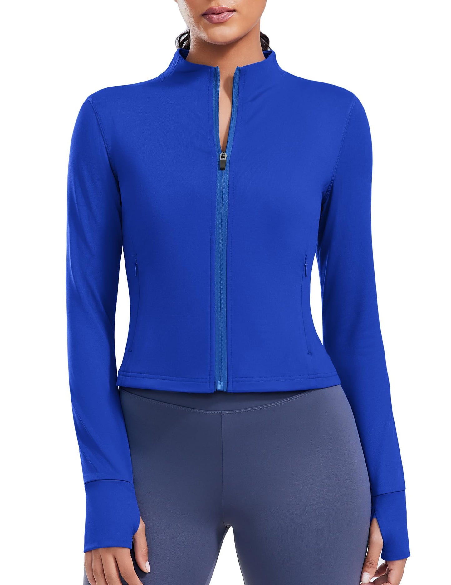 Full Zip Cropped Workout Jacket