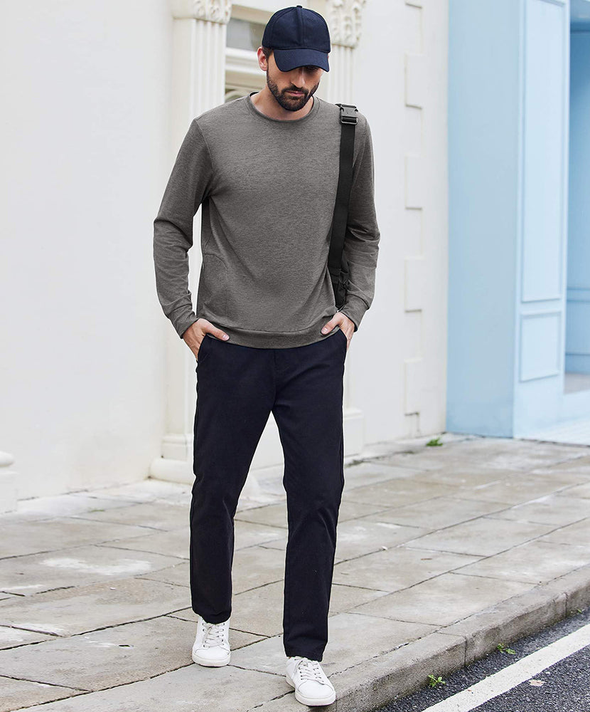 Classic Soft Sweatshirt with Zipper Pocket