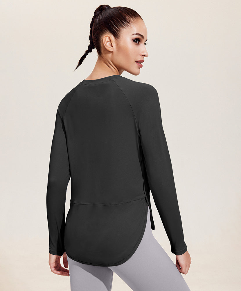 Crew Neck Raglan Sleeve Tops