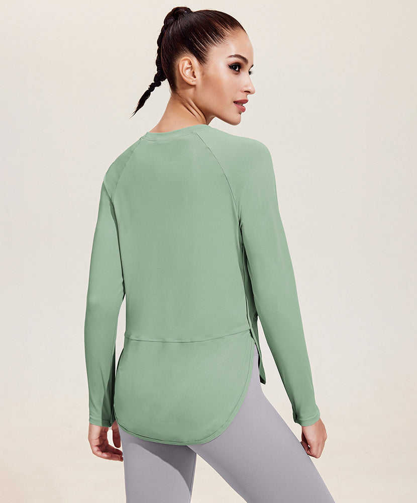 Crew Neck Raglan Sleeve Tops