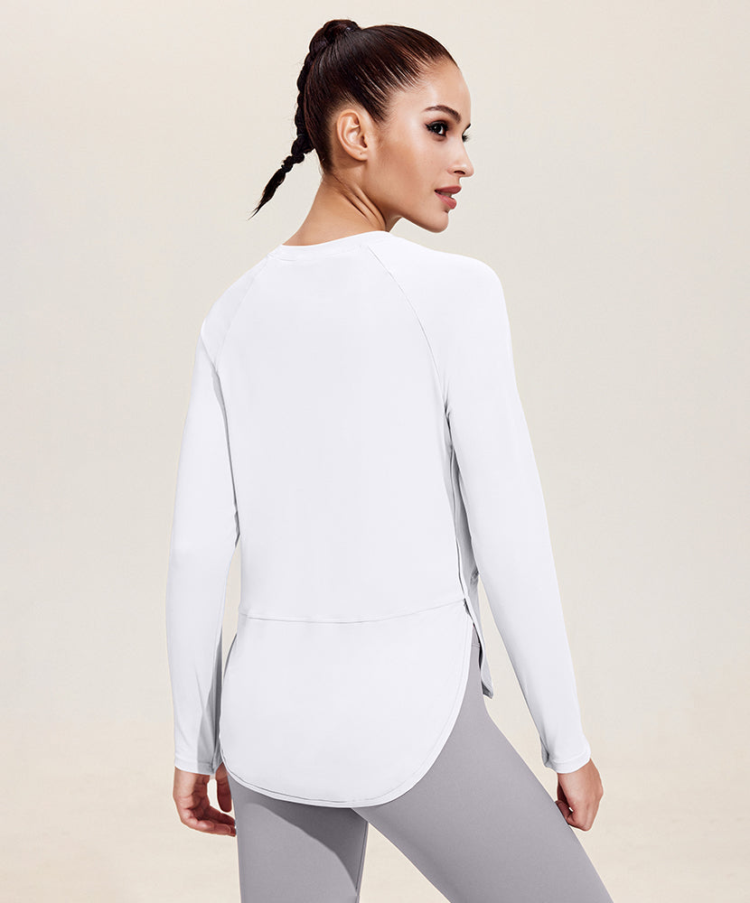 Crew Neck Raglan Sleeve Tops