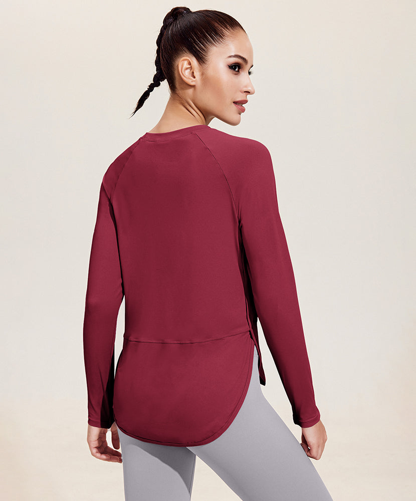 Crew Neck Raglan Sleeve Tops