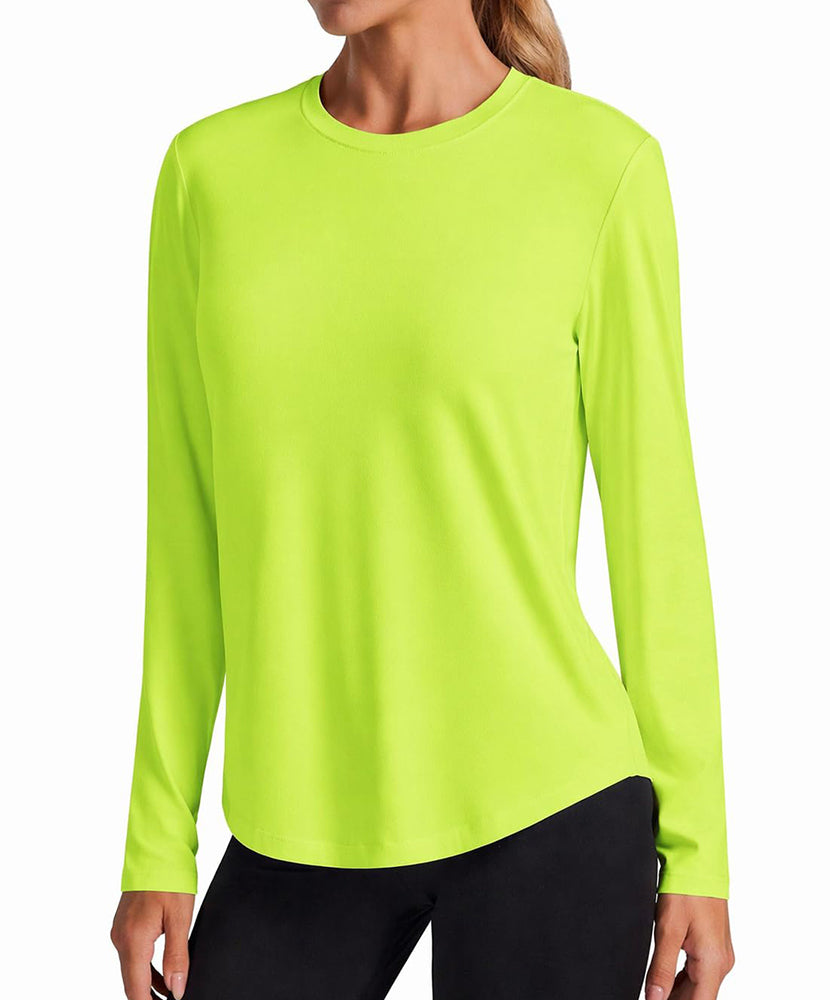Women's Athletic UPF 50+ Long Sleeve Workout T-shirt