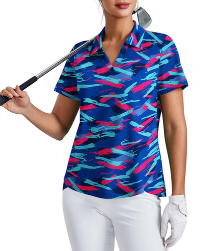 Women's Short Sleeve Tennis Golf Polo Shirt