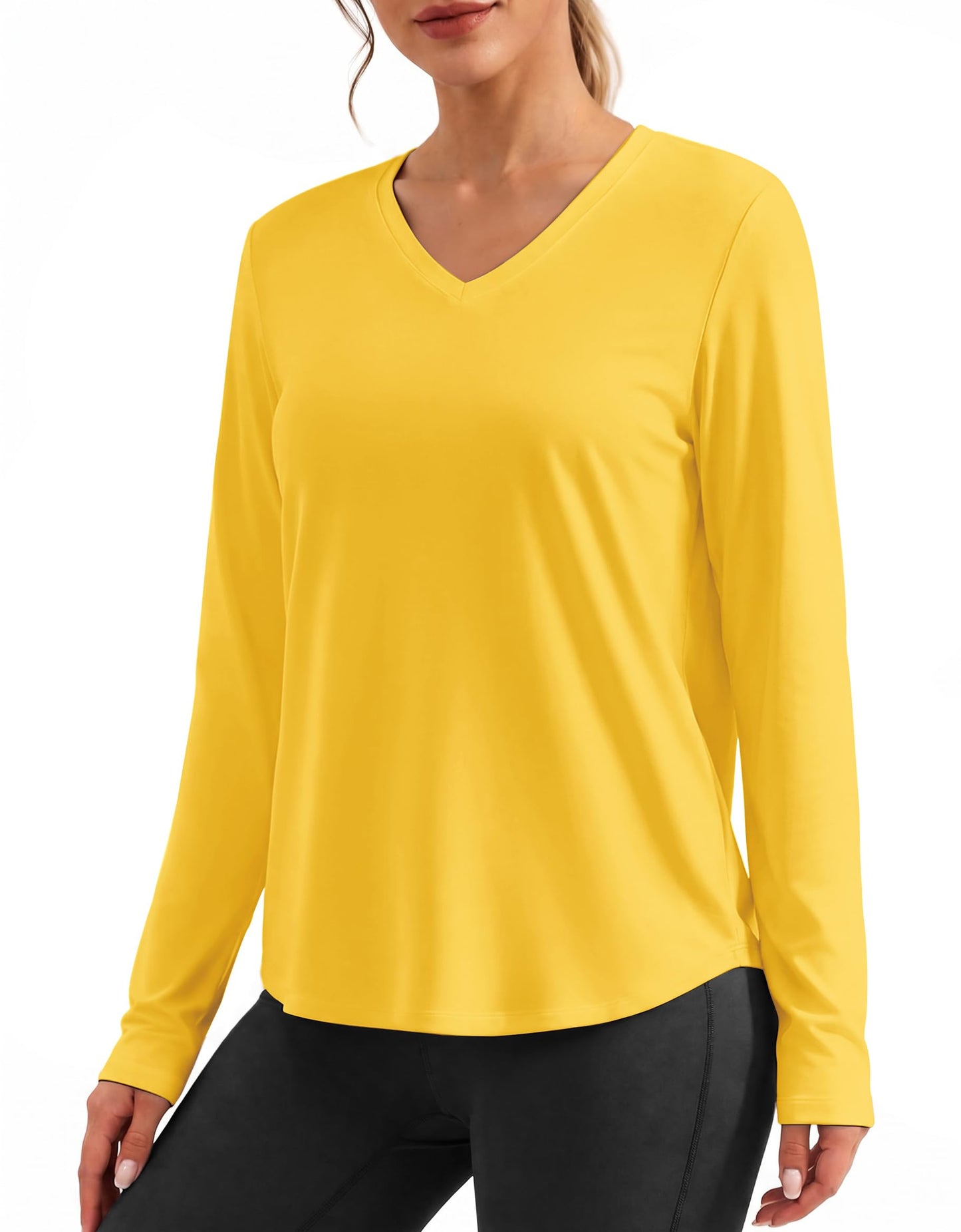 Women's UPF 50+ Long Sleeve V-Neck Shirt