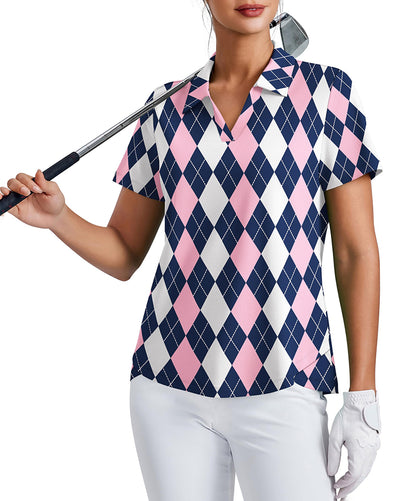 Women's Short Sleeve Tennis Golf Polo Shirt