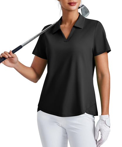 Women's Short Sleeve Tennis Golf Polo Shirt