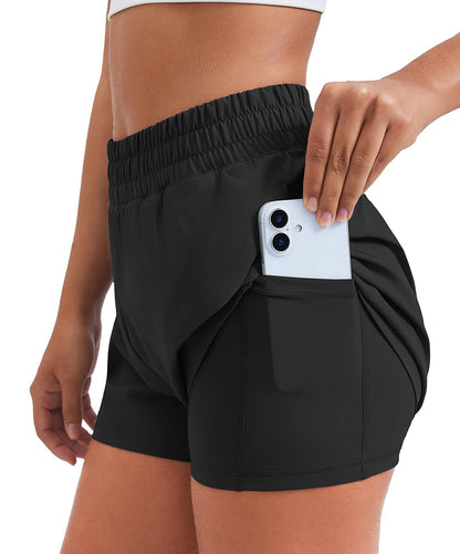 Athletic Quick Dry High Waisted Workout Shorts