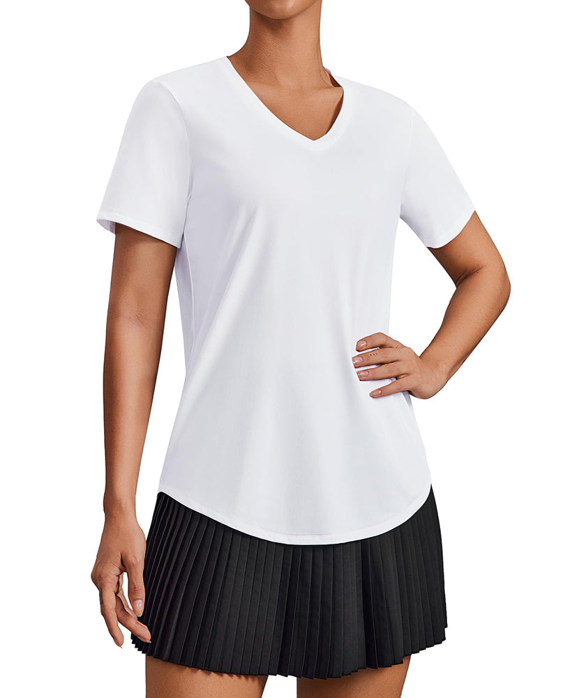Essential V-Neck Moisture Wicking UPF 50+ Quick-Dry T-shirt