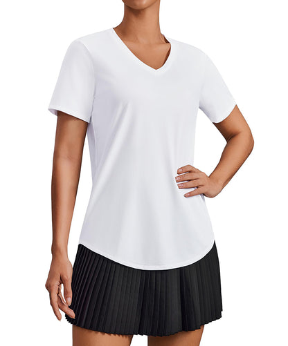 Essential V-Neck Moisture Wicking UPF 50+ Quick-Dry T-shirt