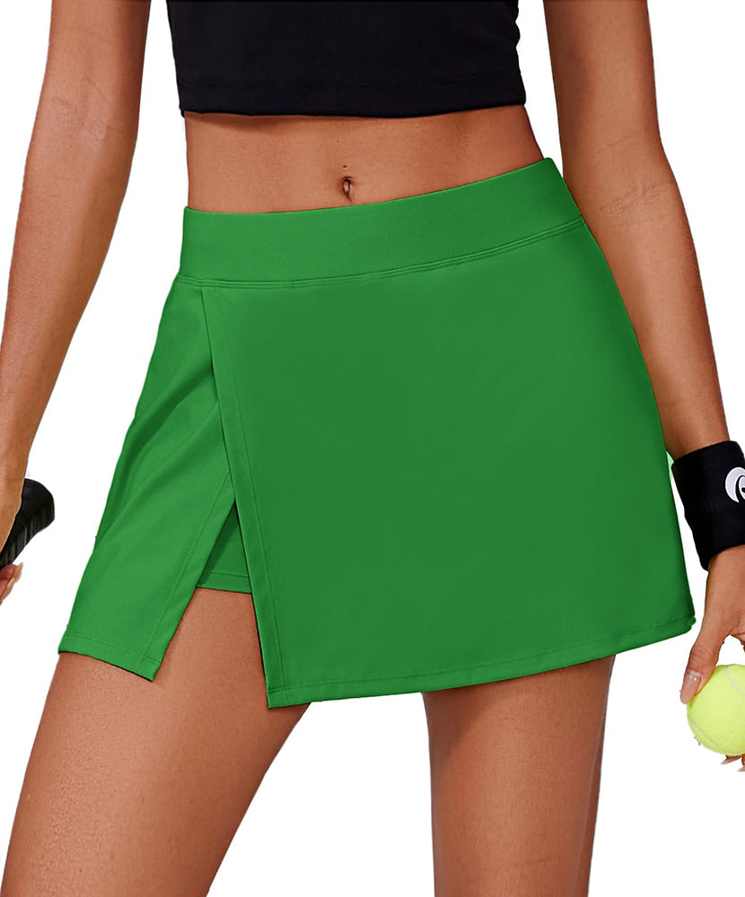 Casual Side Slit Athletic Skirt