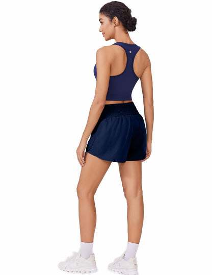 Athletic High Waisted Workout Gym Shorts
