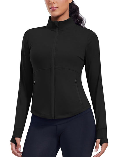 Comfy Slim Fit Cropped Workout Jacket