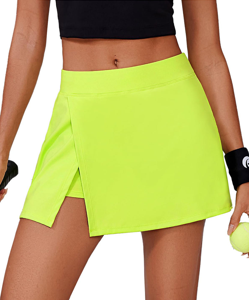 Casual Side Slit Athletic Skirt