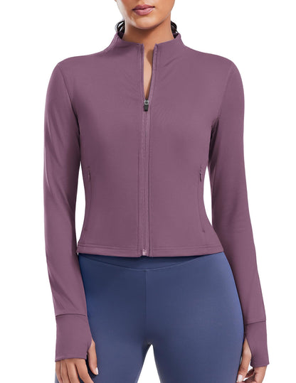 Full Zip Cropped Workout Jacket