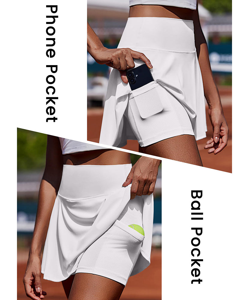 Casual High Waisted Tennis Skirt Pleated Athletic Skorts