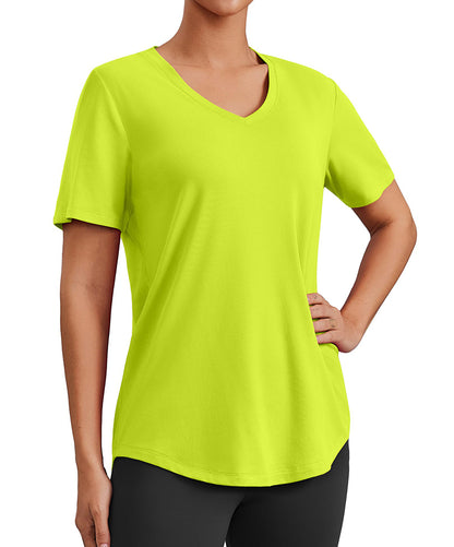 Essential V-Neck Moisture Wicking UPF 50+ Quick-Dry T-shirt