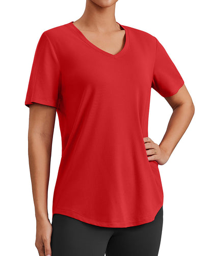 Essential V-Neck Moisture Wicking UPF 50+ Quick-Dry T-shirt