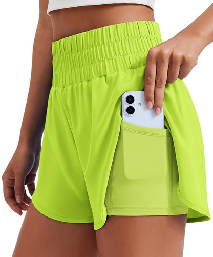 High Waisted 3" Liner Running Shorts