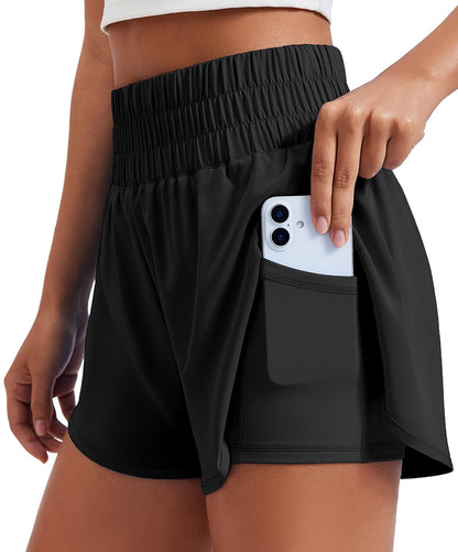 High Waisted 3" Liner Running Shorts