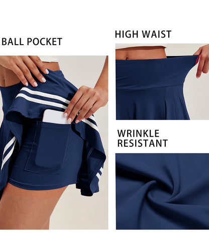 High Waist Pleated Tennis Skirt