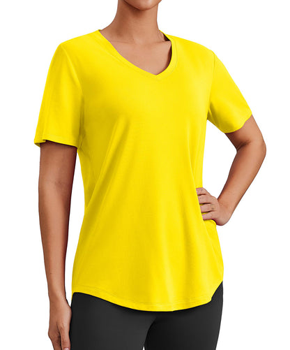 Essential V-Neck Moisture Wicking UPF 50+ Quick-Dry T-shirt