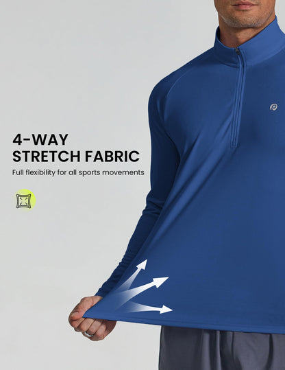 Men's 1/4 Zip Pullover Quarter Zip Athletic Golf Shirts