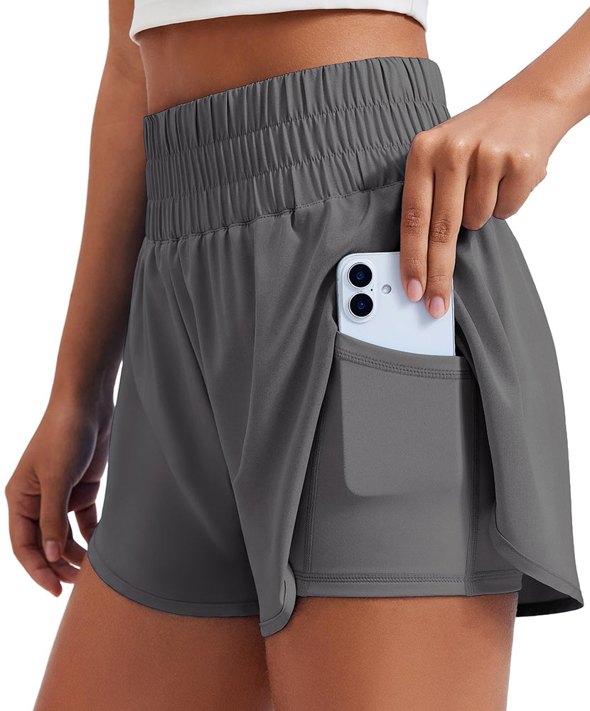 High Waisted 3" Liner Running Shorts