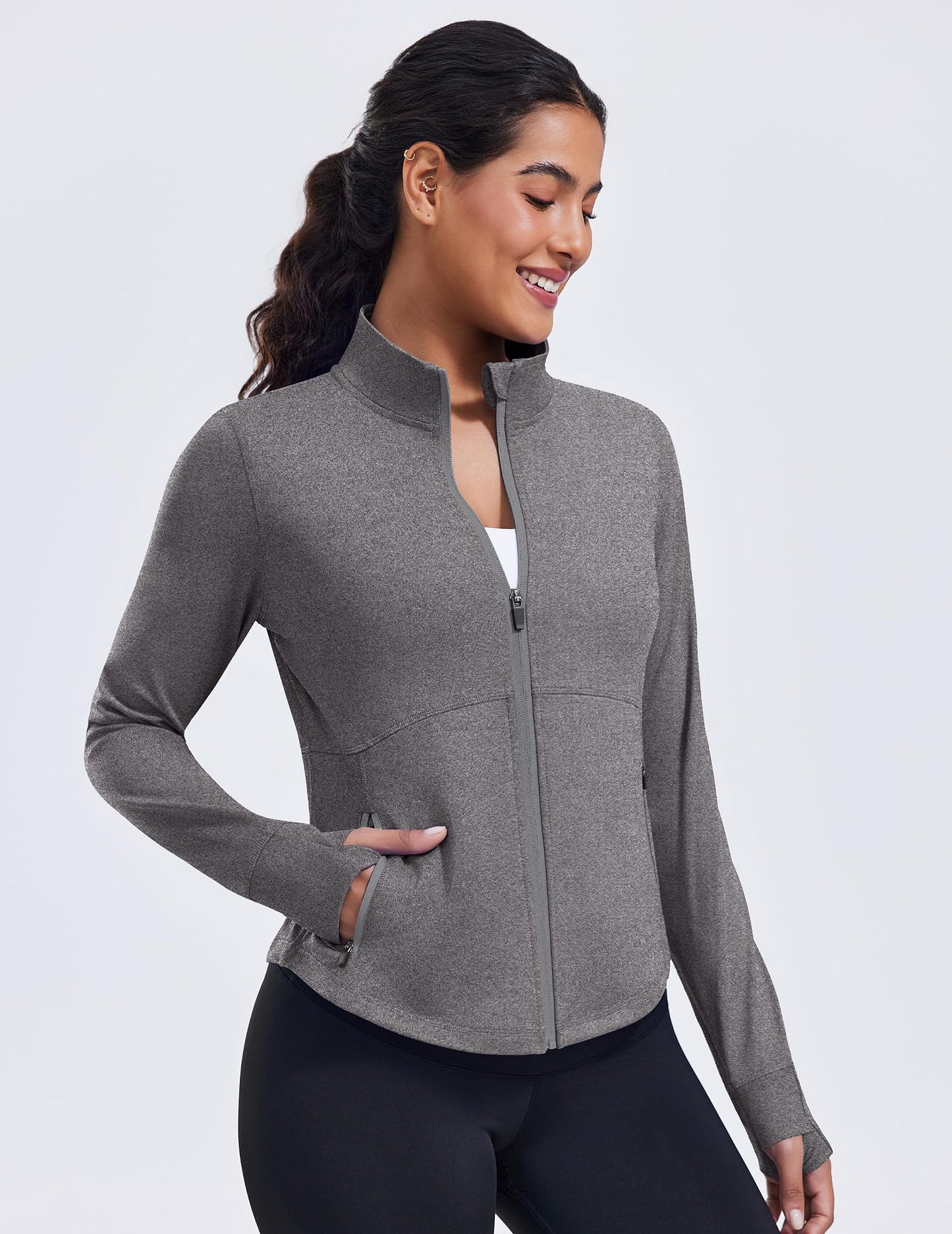 Comfy Slim Fit Cropped Workout Jacket