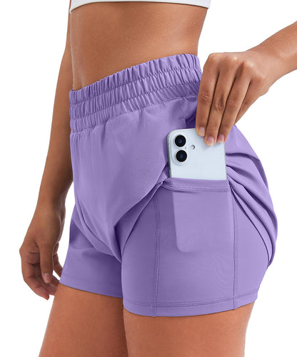 Athletic Quick Dry High Waisted Workout Shorts