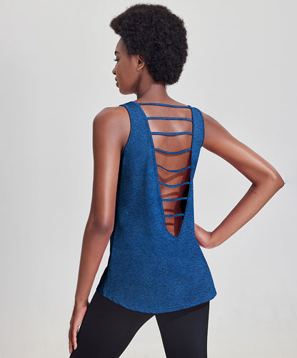 Stylish Backless Workout Tank Tops