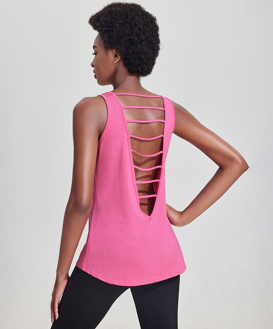 Stylish Backless Workout Tank Tops