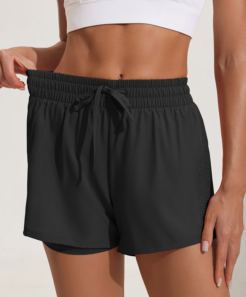 Breathable High Waist Workout Shorts