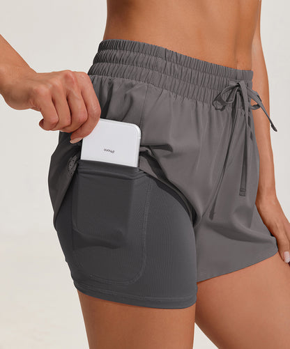 Breathable High Waist Workout Shorts