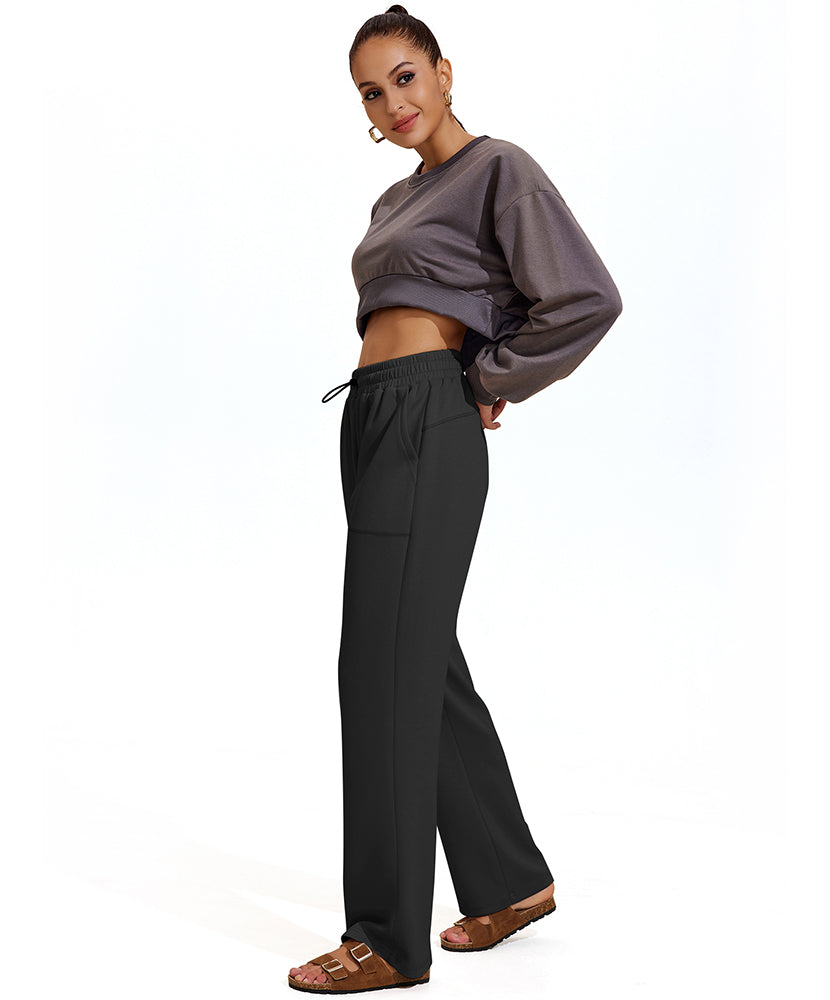 Stretchy Workout Straight-Leg Pants