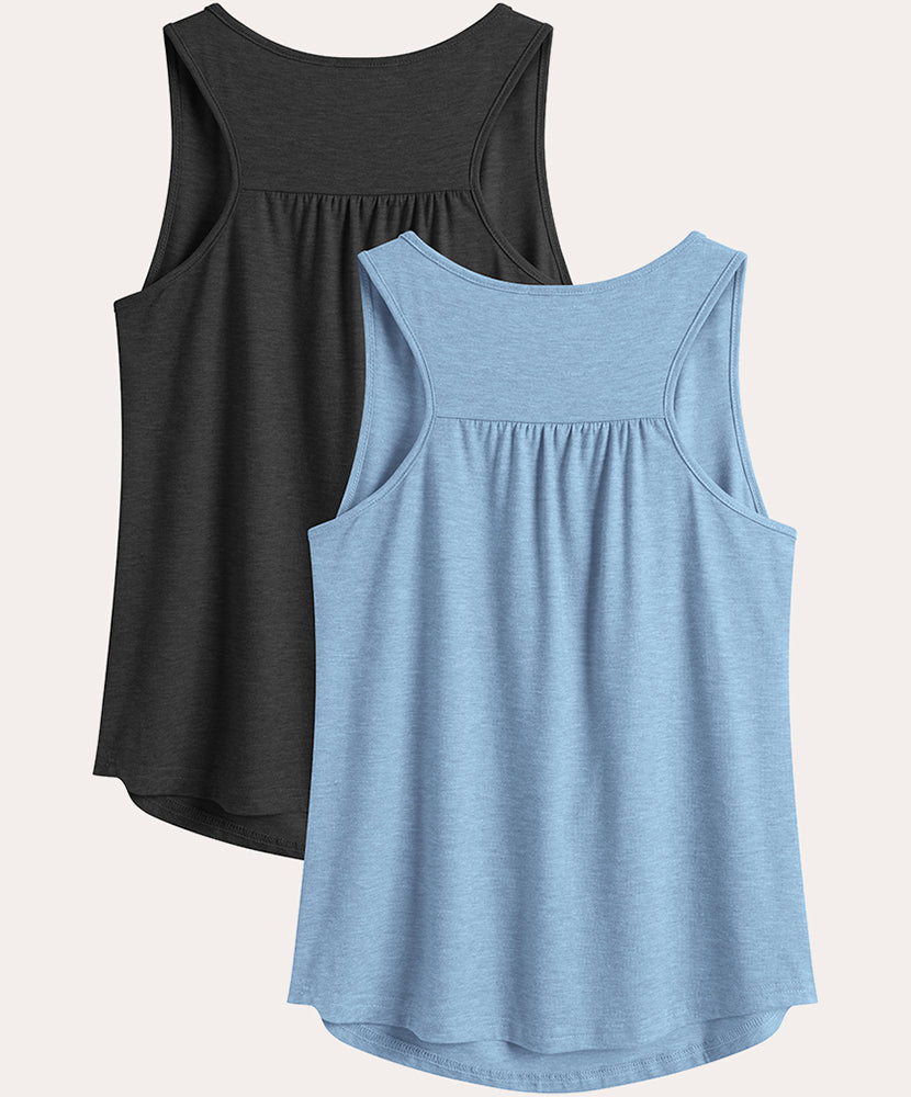 2 Pack Athletic Racerback Tank Top