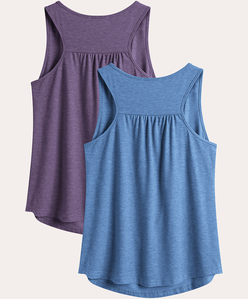 2 Pack Athletic Racerback Tank Top