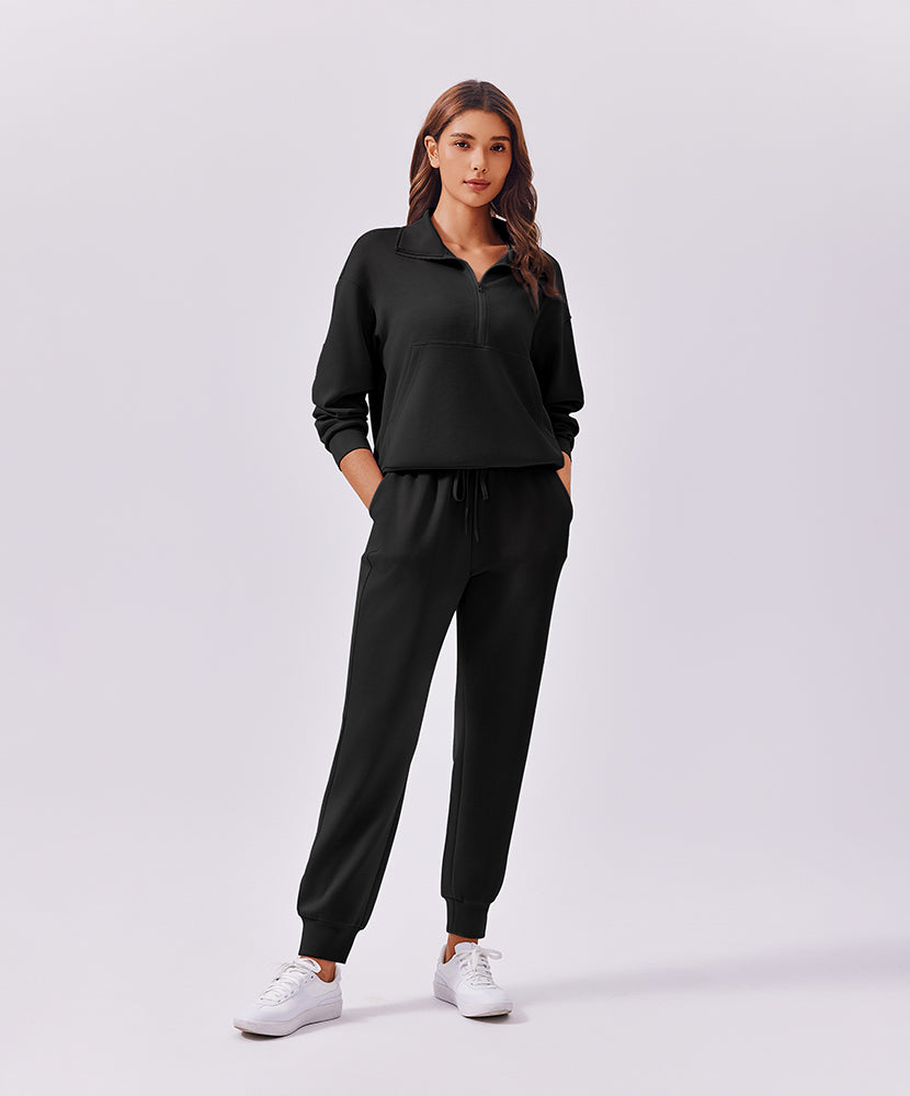 Half Zip Sweatsuit Matching Set