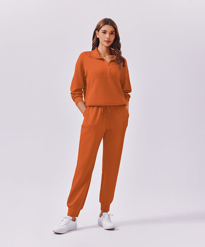 Half Zip Sweatsuit Matching Set