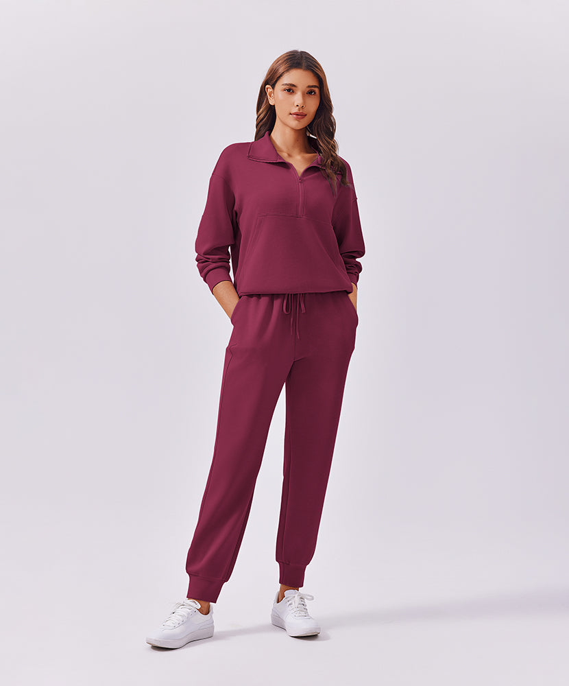 Half Zip Sweatsuit Matching Set