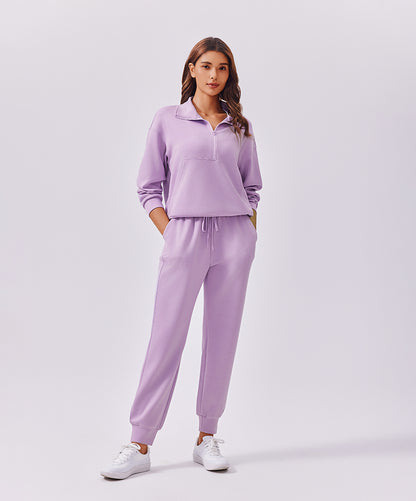 Half Zip Sweatsuit Matching Set