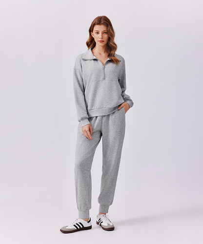 Half Zip Sweatsuit Matching Set