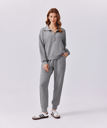 Half Zip Sweatsuit Matching Set