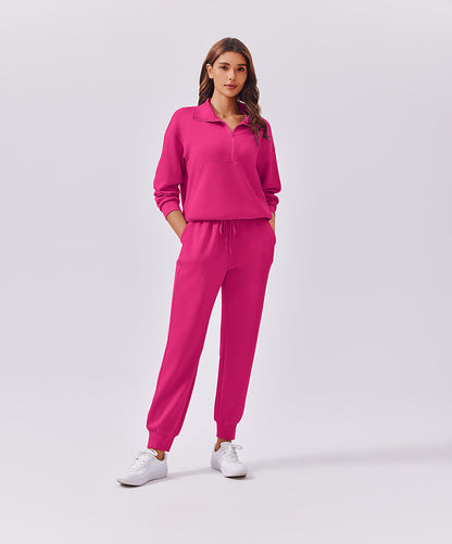 Half Zip Sweatsuit Matching Set