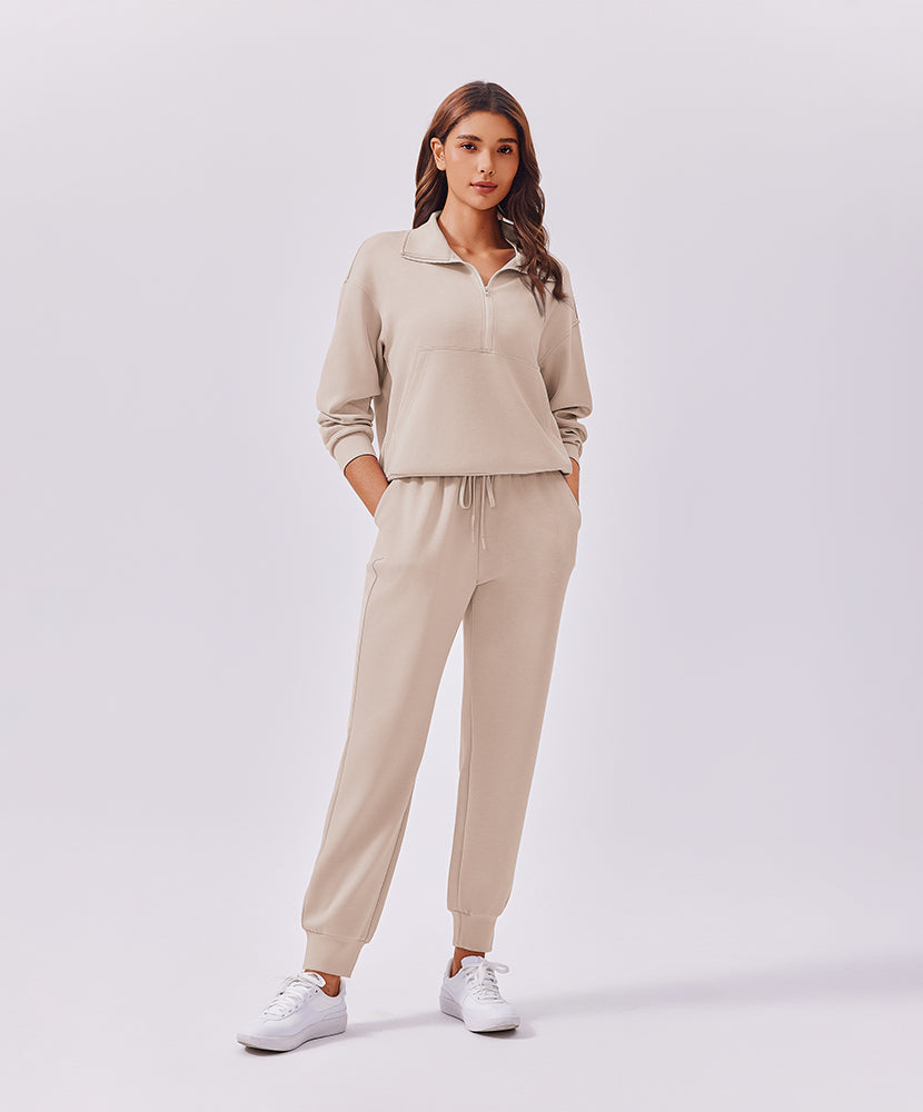 Half Zip Sweatsuit Matching Set