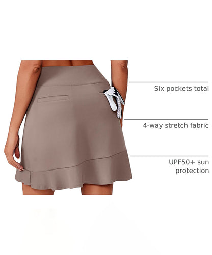 Women's Athletic 18" Ruffled Golf Skorts